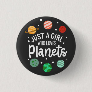 Bóton Redondo 2.54cm Nerd De Ciência Que Ama Planetas