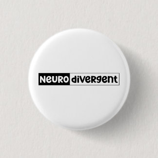 Bóton Redondo 2.54cm Neurodivergente | Sensibilização para a neurodiver