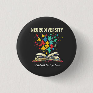 Bóton Redondo 2.54cm Neurodiversidade celebra o Autismo do Livro do Esp