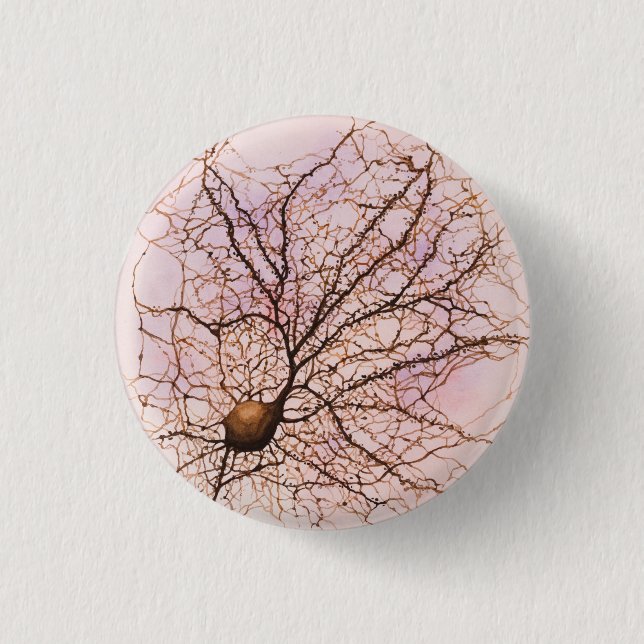 Bóton Redondo 2.54cm Neurônio de Hippocampal - botão & Pin (Frente)