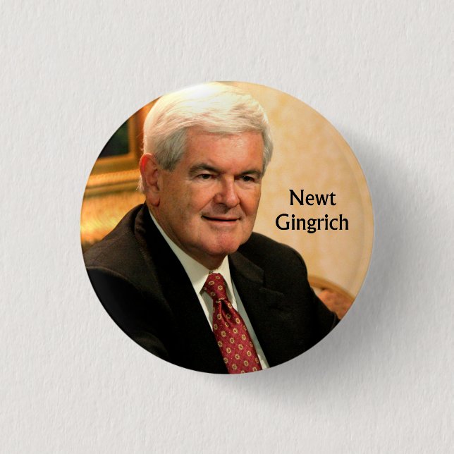 Bóton Redondo 2.54cm Newt Gingrich (Frente)