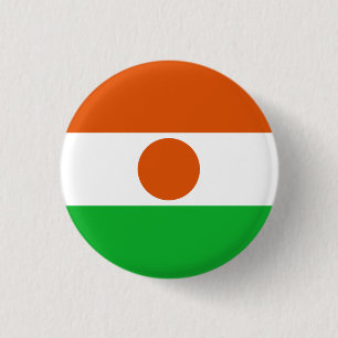 Bóton Redondo 2.54cm Nigerien Flag, Flag do Níger