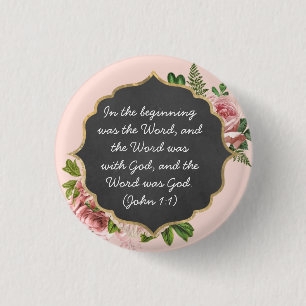 Bóton Redondo 2.54cm No início estava a palavra - botão