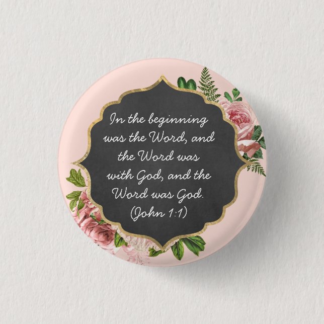 Bóton Redondo 2.54cm No início estava a palavra - botão (Frente)