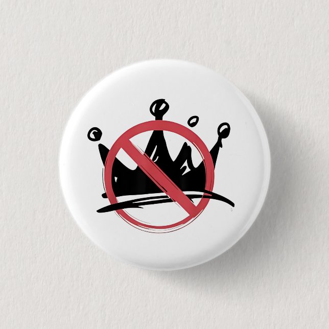 Bóton Redondo 2.54cm No Kings In America 2025 4 de julho (Frente)