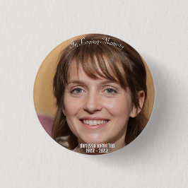 Bóton Redondo 2.54cm No Loving Memory Personalized Photo Funeral