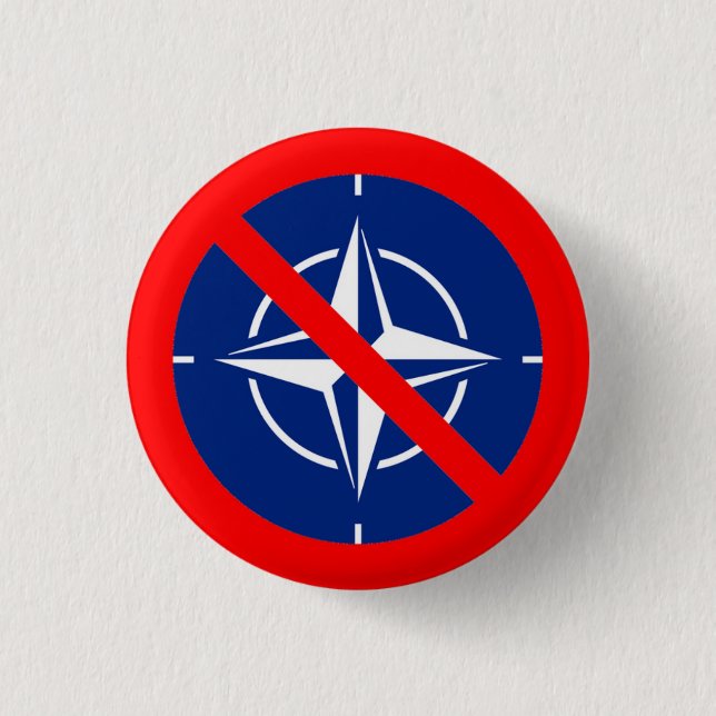Bóton Redondo 2.54cm No to NATO (Frente)