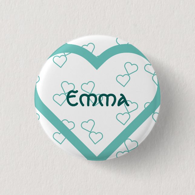 Bóton Redondo 2.54cm Nome de bebê personalizado crachá redondo de 3 cm (Frente)