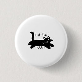Bóton Redondo 2.54cm Nome de gato personalizado para Cat Dad