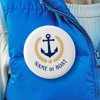 Nome do Barco Ancorar Estilo Dourado Laurel Star M