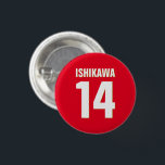 Bóton Redondo 2.54cm Nome Personalizado, Número, Cores. Ventiladores do<br><div class="desc">Personalize com o nome,  o número e as cores de sua escolha!</div>