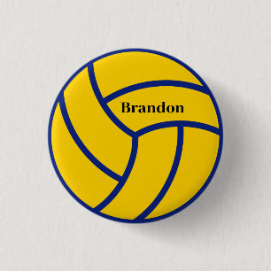 Bóton Redondo 2.54cm Nome Personalizado Voleibol