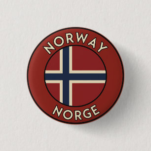 Bóton Redondo 2.54cm Norge Noruega