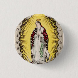 Bóton Redondo 2.54cm Nossa Senhora de Guadalupe