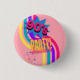 Bóton Redondo 2.54cm Nostalgia Rosa Nostálgica do Partido 90