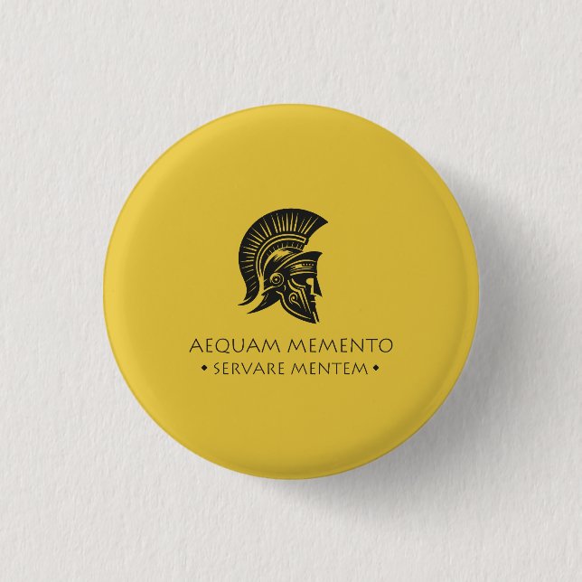 Bóton Redondo 2.54cm Notebook Aequam memento mentem (Frente)