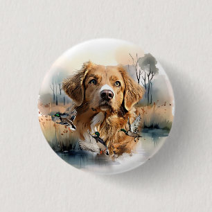 Bóton Redondo 2.54cm Nova Escócia Duck Tolling Retriever, Arte