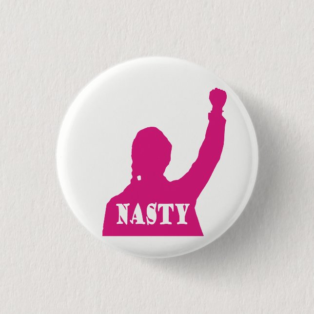 Bóton Redondo 2.54cm NSTY Women Persistir em Aleta (Frente)