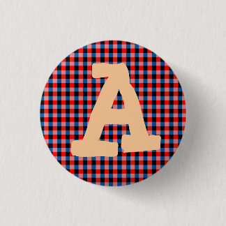 Bóton Redondo 2.54cm O azul vermelho do alfabeto obstrui o botão