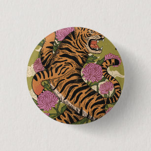 Bóton Redondo 2.54cm O belo tigre