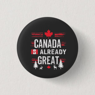 Bóton Redondo 2.54cm O Canadá já é excelente Anti-Trump do MAGA