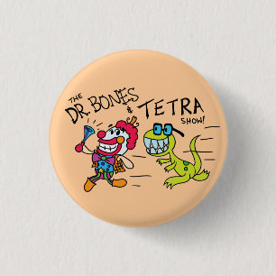 Bóton Redondo 2.54cm O Dr.Bones & o Pin Tetra do logotipo da mostra