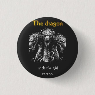 Bóton Redondo 2.54cm O Dragão com a Tatuagem da Garota - Escuro Engraça