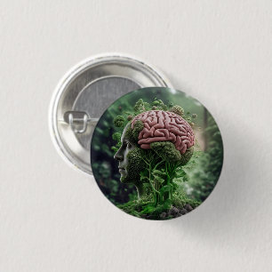 Bóton Redondo 2.54cm O Homem é Natureza - Ambiente Humano Orgânico