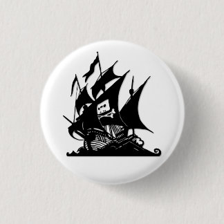 Bóton Redondo 2.54cm O navio do logotipo da baía do pirata