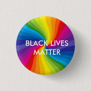 Bóton Redondo 2.54cm O preto vive Matter/LGBTQ