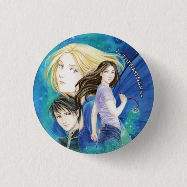 Bóton Redondo 2.54cm O primeiro sinal, botão do trio (Frente)