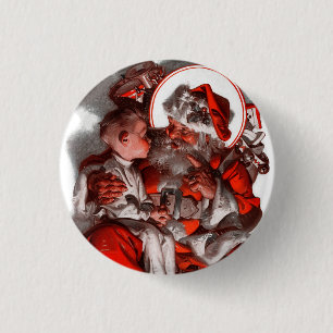 Bóton Redondo 2.54cm O regaço do papai noel
