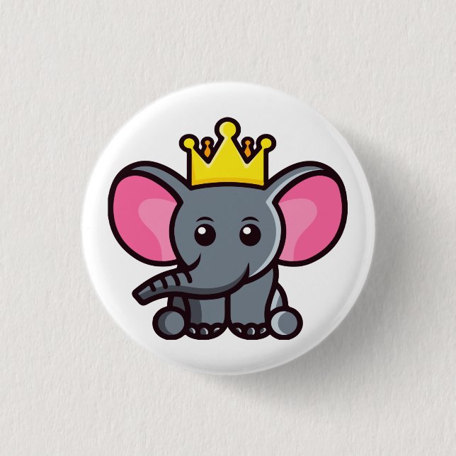 Bóton Redondo 2.54cm O rei elefante (Frente)