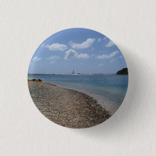 Bóton Redondo 2.54cm O veleiro à distância na Rua.