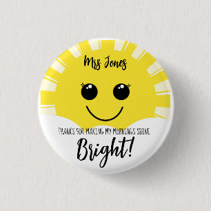 Bóton Redondo 2.54cm obrigados para o fazer minha manhã brilhante