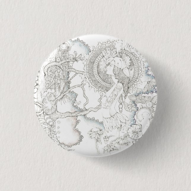 Bóton Redondo 2.54cm observação da lua (Frente)