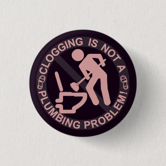 Bóton Redondo 2.54cm Obstrução engraçada de Clogger