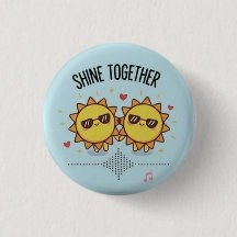 Óculos de sol fofos Shine Together Kawaii Pin
