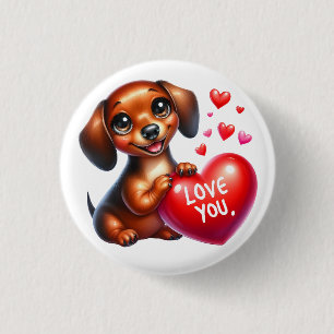 Bóton Redondo 2.54cm Oferta de namorados - Wonder Wonder Dachshund
