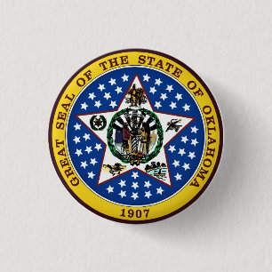 Bóton Redondo 2.54cm Oklahoma State Seal