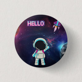 Bóton Redondo 2.54cm Olá do espaço.