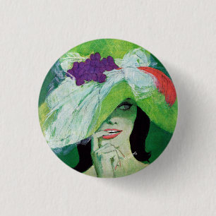 Bóton Redondo 2.54cm Olhando para o outro lado