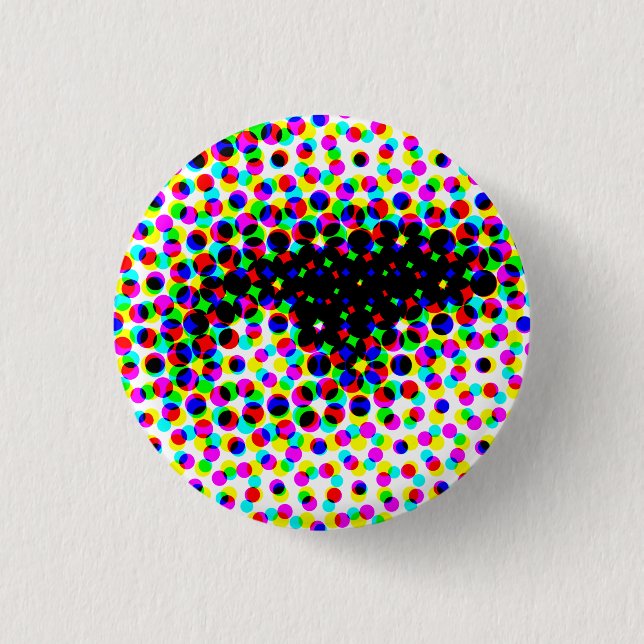 Bóton Redondo 2.54cm Olho Engraçado (Frente)