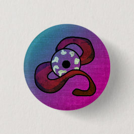 Bóton Redondo 2.54cm Olho Enigmático Enrelaçado