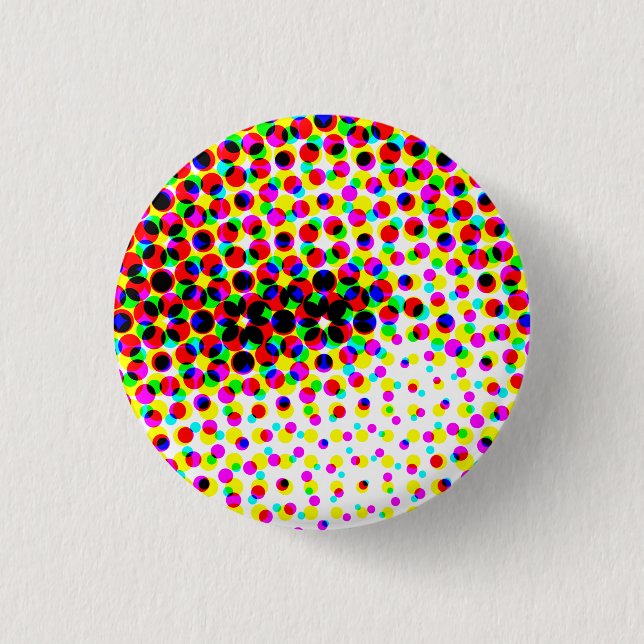 Bóton Redondo 2.54cm Olhos Diamond (Frente)