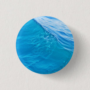 Bóton Redondo 2.54cm Onda de água azul