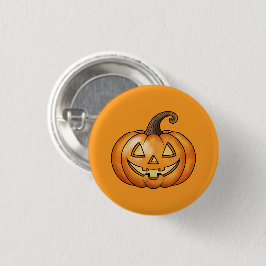Bóton Redondo 2.54cm Orange Happy Cartoon Pumpkin Halloween