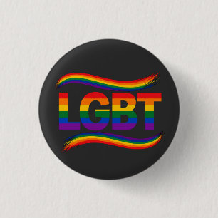 Bóton Redondo 2.54cm Orgulho Arco-íris LGBT