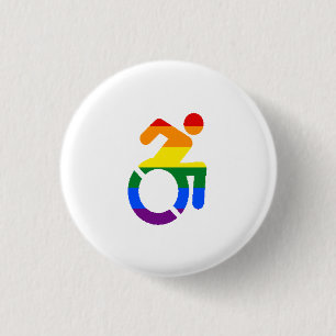 Bóton Redondo 2.54cm Orgulho deficiente - gay