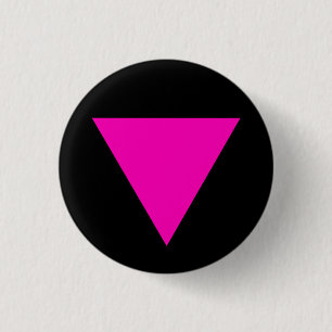 Bóton Redondo 2.54cm "ORGULHO GAY do TRIÂNGULO COR-DE-ROSA" 1,25
